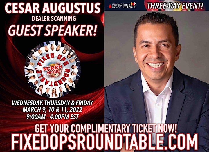 Ted Ings Presents FIXED OPS ROUNDTABLE: March Magic! 3-Day Virtual Event image