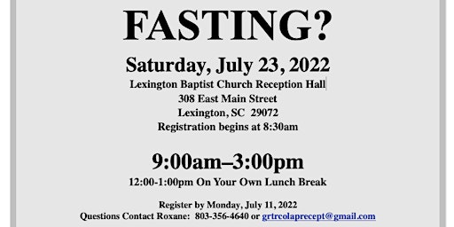 Fasting?