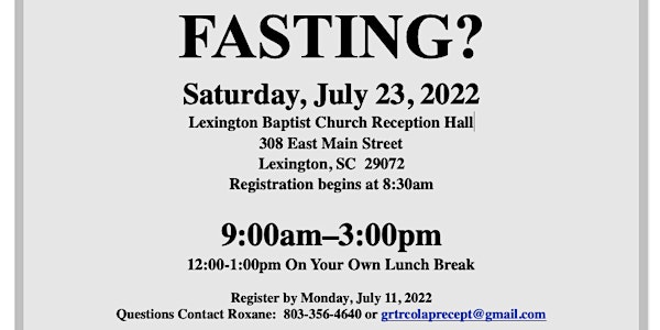 Fasting?