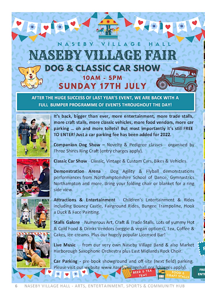 Naseby village fair, classic car meet and dog show image