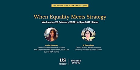 MBA Speaker Series - When Equality meets Strategy primary image