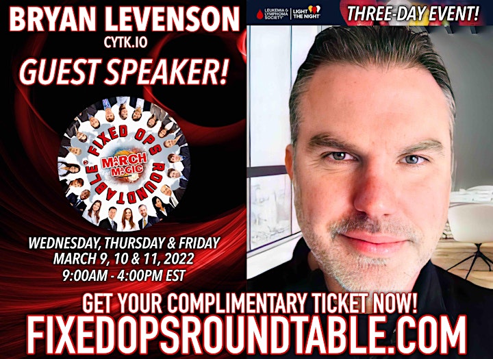 Ted Ings Presents FIXED OPS ROUNDTABLE: March Magic! 3-Day Virtual Event image