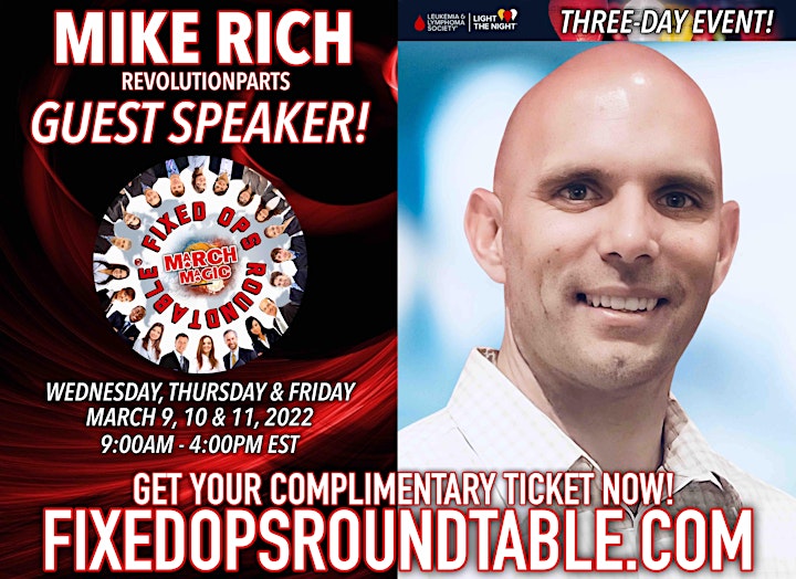 Ted Ings Presents FIXED OPS ROUNDTABLE: March Magic! 3-Day Virtual Event image