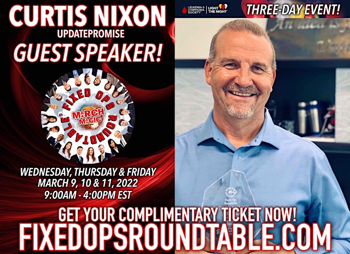 Ted Ings Presents FIXED OPS ROUNDTABLE: March Magic! 3-Day Virtual Event image