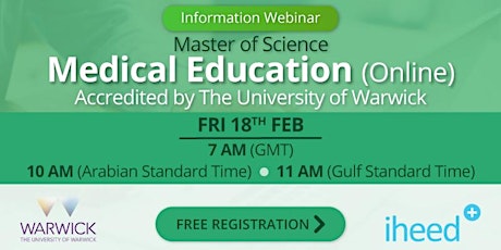 MSc Medical Education: University of Warwick - Info Webinar - Feb 18 2022