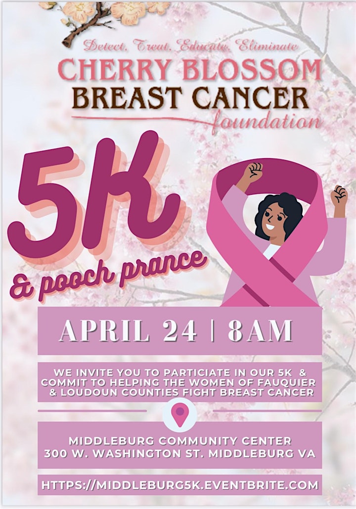 Middleburg Cherry Blossom 5k Run & 1 Mile Pooch Prance for Breast Cancer image
