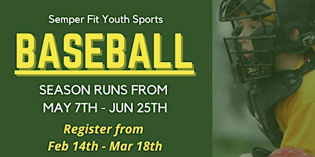 2022 Youth Spring Baseball League Registration primary image