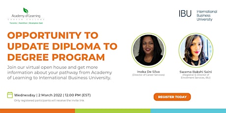 Opportunity To Update Diploma to Degree Program primary image