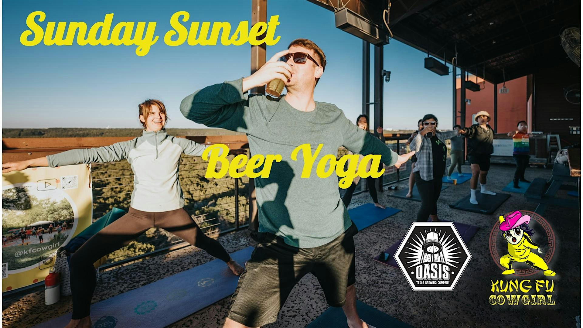 Sunset Beer Yoga With Kung Fu Cowgirl @ OASIS Brewing Co., 14 August | Event in Austin | AllEvents.in