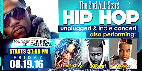GetSKRILLA & Friends presents Hip-Hop, Unplugged & Indie Concert: w/ Lavish Jay, 80 Reef & Abyss primary image