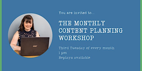 The Monthly Content Planning Workshop tickets