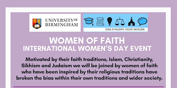 Women of Faith International Women's Day Event (In person event)