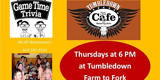 Game Time Trivia Thursdays at Tumbledown Farm to Fork in Sanbornville