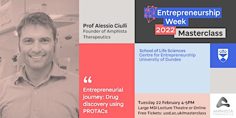Entrepreneurial Masterclass with Prof Alessio Ciulli