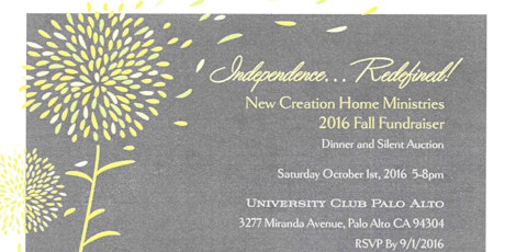 New Creation Home Ministries Fall Fundraiser 2016 primary image