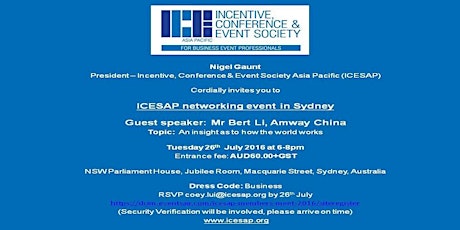 ICESAP networking event in Sydney primary image