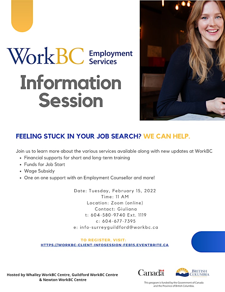 WorkBC Information Session (for Jobseekers) image