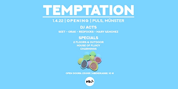 TEMPTATION, 1.4.22, Puls, For LGTBIQ & Friends! NRW