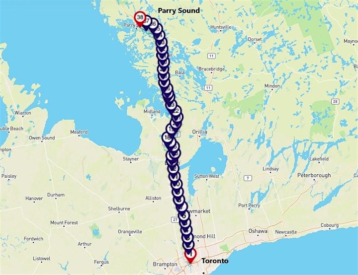Smartphone Audio Driving Tour between Parry Sound & Toronto image