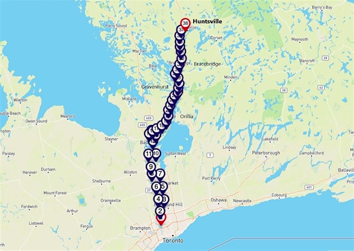 Smartphone Audio Driving Tour between Toronto & Huntsville image