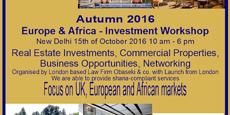 (Autumn 2016) UK, Europe & Africa - Investment Workshop primary image