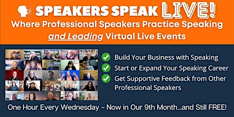 Speakers Speak LIVE: Public Speaking Practice for Professional Speakers primary image