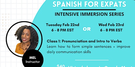 Spanish for expats: Intensive Immersion Series VIRTUAL CLASS primary image