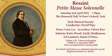 ROSSINI: PETITE MESSE SOLENNELLE by YORK MUSICAL SOCIETY primary image