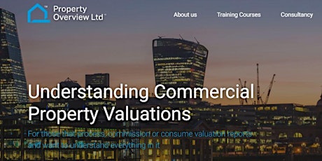 Understanding Commercial Property Valuations course, Wed 11 May 2022 tickets