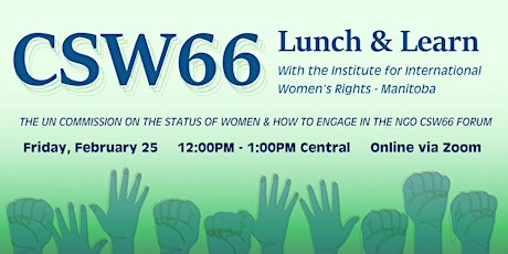 Primaire afbeelding van Lunch & Learn: CSW66 Information Session