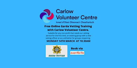 Garda Vetting Workshop with Carlow Volunteer Centre primary image