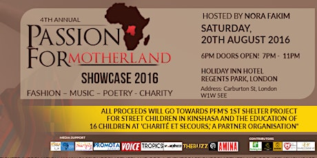 PASSION FOR MOTHERLAND SHOWCASE 2016: A vibrant night of live music, fashion and poetry! primary image
