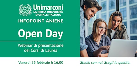 Open Day online Unimarconi - Infopoint Aniene