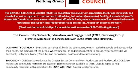 C. O. E. E. Community Outreat Education and Engagement tickets