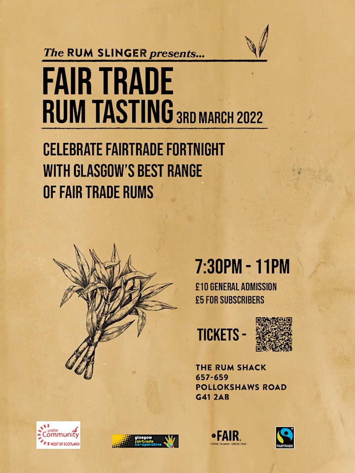 The Rum Slinger presents: Fairtrade rum tasting with FAIR Drinks image