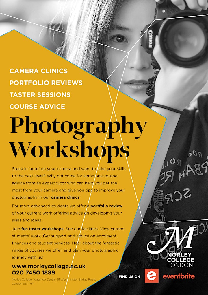 Photography Workshops - Morley College London image