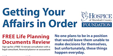 Get Your Affairs in Order - Life Planning Documents Review primary image