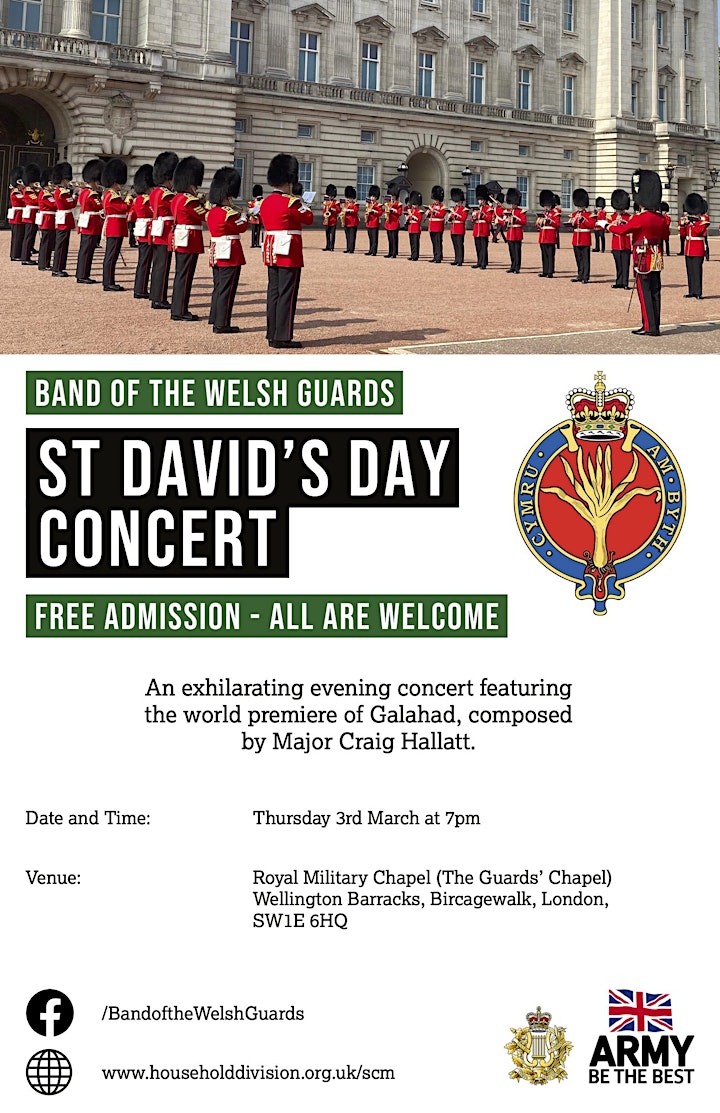 St David's Day Concert - Band of the Welsh Guards image