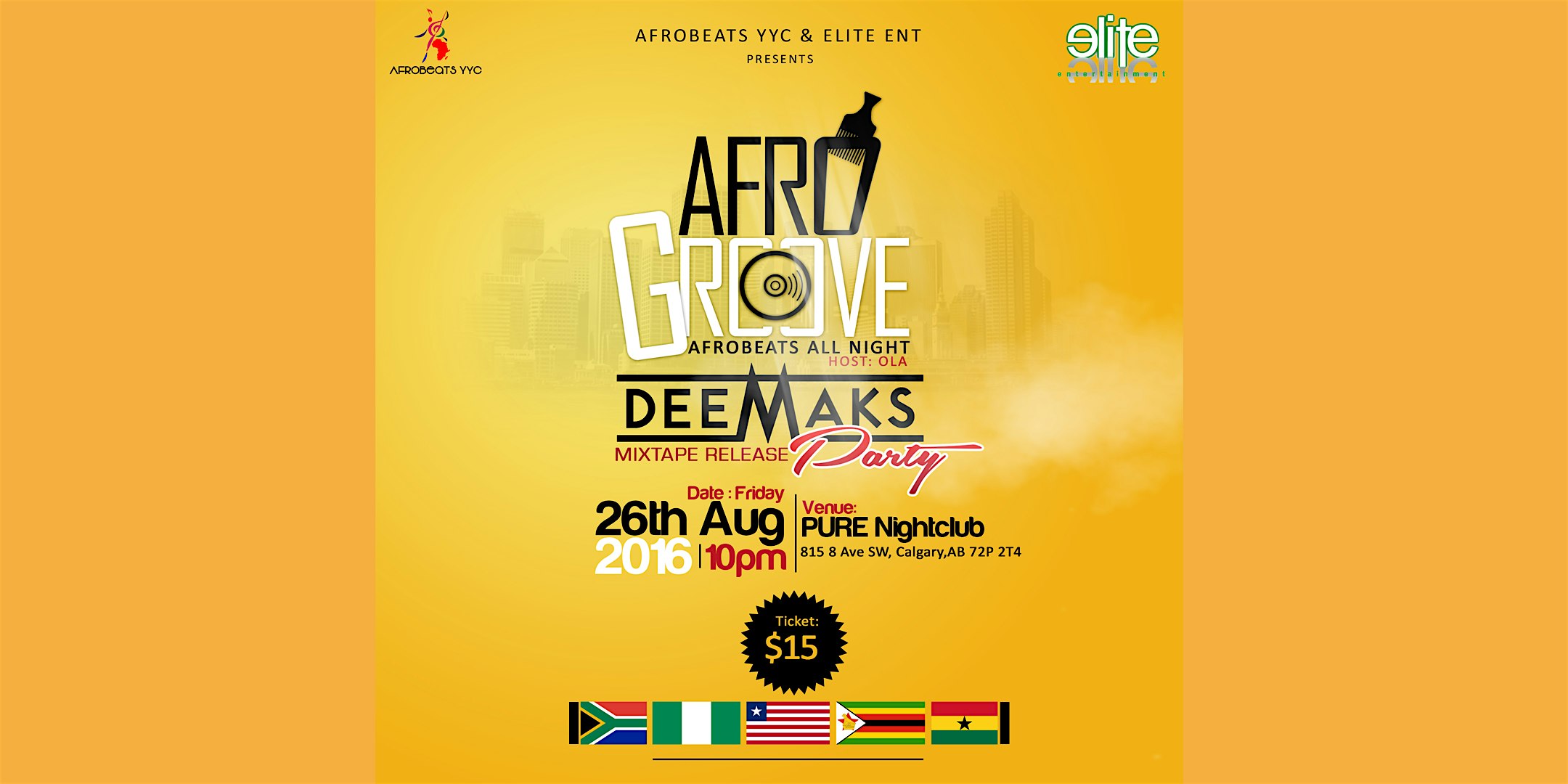 Afrogroove event poster