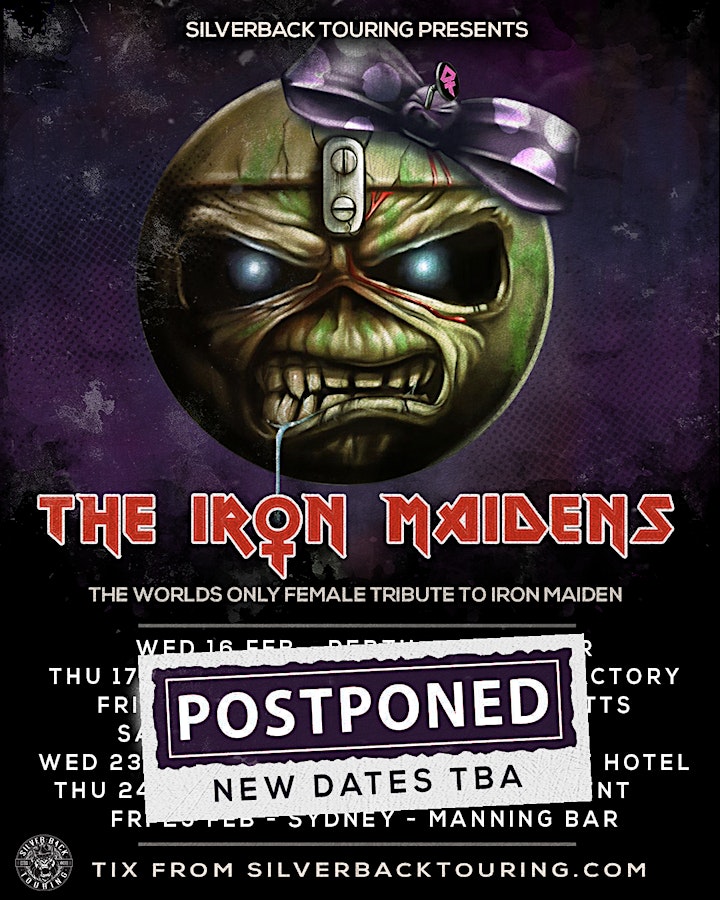 [POSTPONED] The Iron Maidens - Plague 9 support ticket image