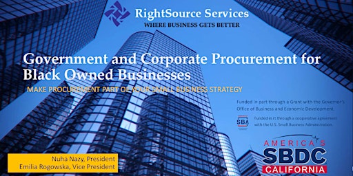 Imagen principal de Government and Corporate Procurement for Black Owned Businesses