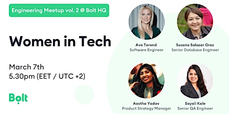 Bolt Engineering Meetup vol. 2 – Women in Tech primary image