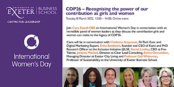 COP26 – Recognising the power of our contribution as girls and women