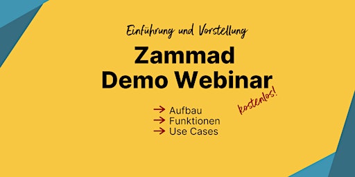 Vorstellung von Zammad: Demo Webinar (Deutsch)