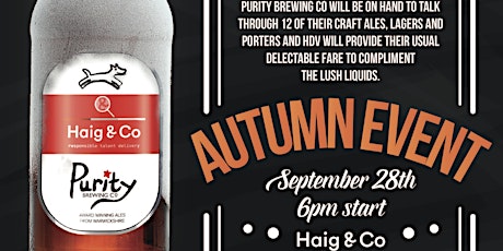 Haig&Co Autumn Ale Tasting & Hotel du Vin, with Guest Cyber Security Speaker primary image