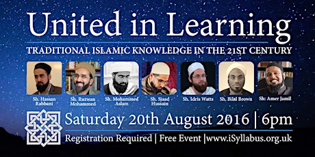United in Learning - Traditional Islamic Knowledge in the 21st Century primary image