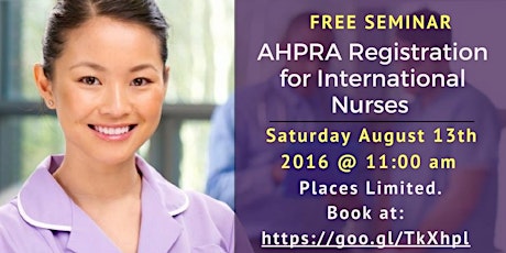 AHPRA Registration for International Nurses - FREE Seminar primary image
