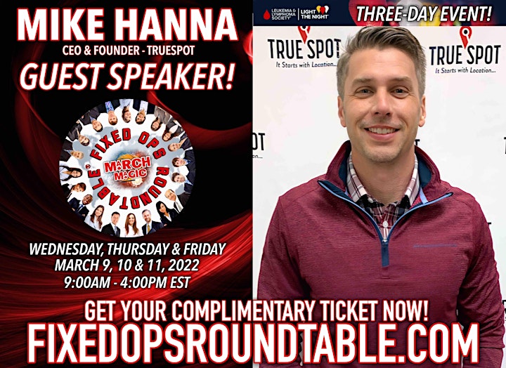 Ted Ings Presents FIXED OPS ROUNDTABLE: March Magic! 3-Day Virtual Event image