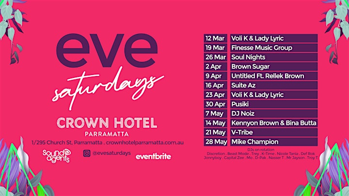 Eve Saturdays - Kennyon Brown, Bina Butta & DJ Noiz image