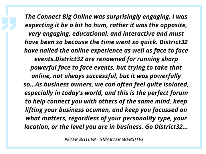 District32 Connect Big Online Networking – Perth – Fri 03 June image